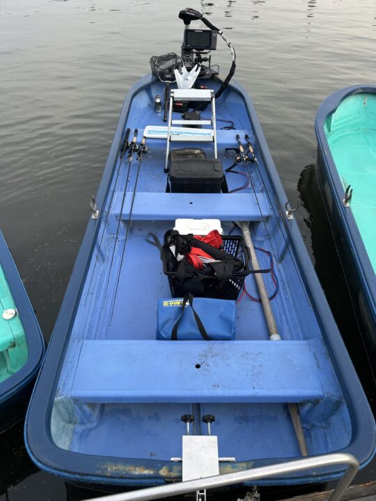 高滝湖のボートセッティング