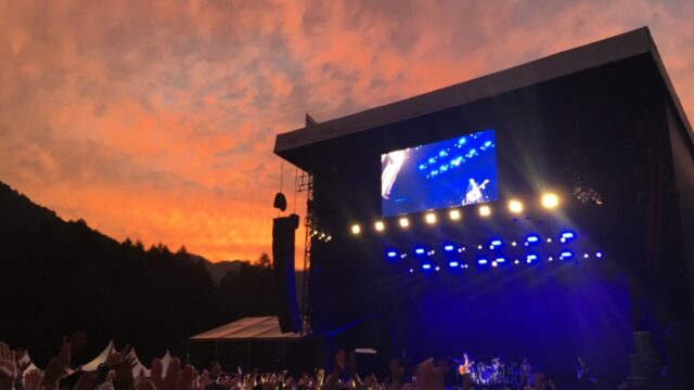 フジロックの夕日