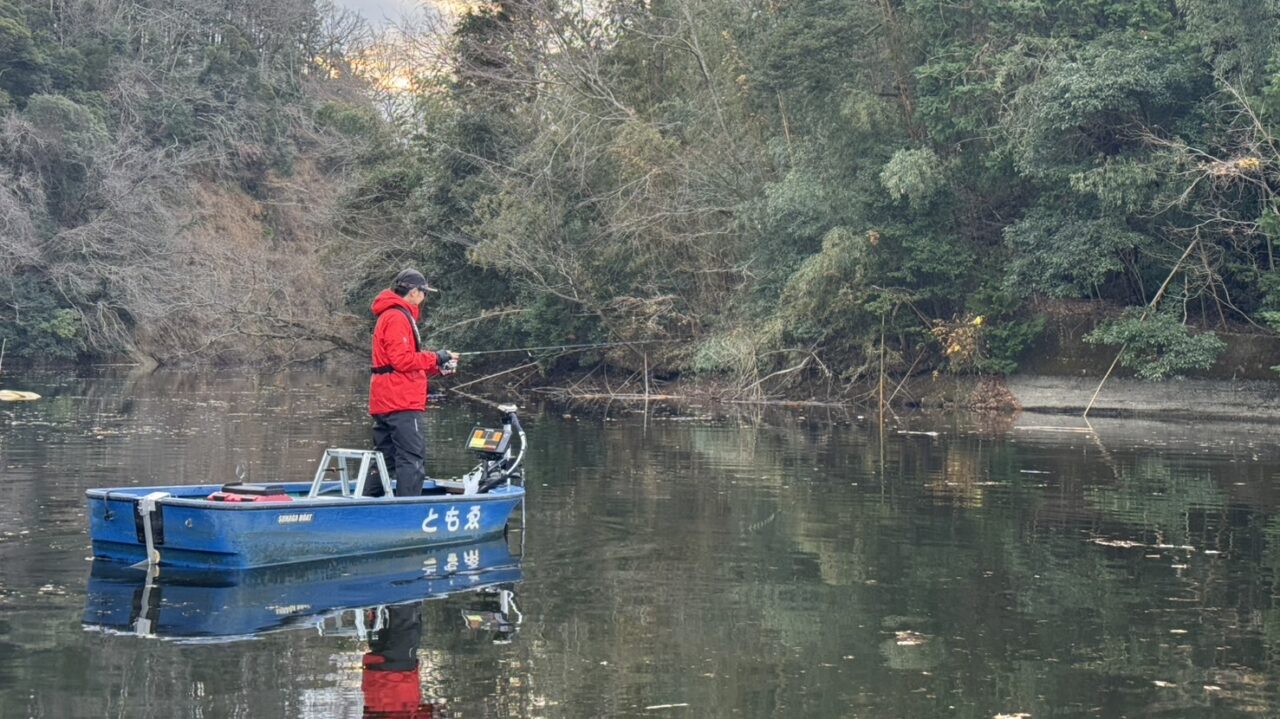三島湖でのボートフィッシング